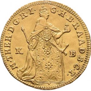 Marie Terezie, 1740 - 1780, Dukát 1765 KB, Kremnica, N.71, Husz.1652, 3.444g,