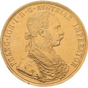 František Josef I., 1848 - 1916, 4 Dukát 1915 - novoražba, 13.919g, stopa po zkoušce