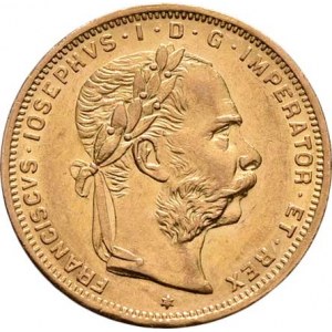 František Josef I., 1848 - 1916, 8 Zlatník 1889, 6.437g, dr.hr., nep.rysky, pěkná
