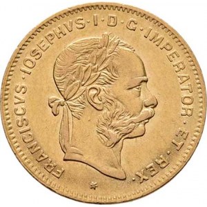 František Josef I., 1848 - 1916, 4 Zlatník 1885 (pouze 38.000 ks), 3.207g, dr.hr.,