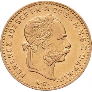 František Josef I., 1848 - 1916, 4 Zlatník 1885 KB (pouze 64.000 ks), 3.201g,