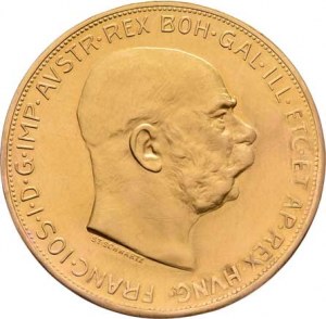 František Josef I., 1848 - 1916, 100 Koruna 1910 (pouze 3.074 ks), 33.732g, nep.hr.,