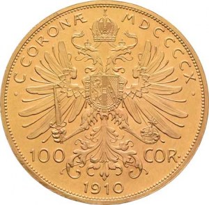 František Josef I., 1848 - 1916, 100 Koruna 1910 (pouze 3.074 ks), 33.732g, nep.hr.,