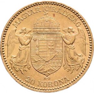 František Josef I., 1848 - 1916, 20 Koruna 1894 KB, 6.770g, nep.hr., nep.rysky, pěkná