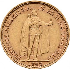 František Josef I., 1848 - 1916, 20 Koruna 1902 KB, 6.757g, dr.hr., dr.rysky, patina