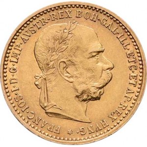 František Josef I., 1848 - 1916, 10 Koruna 1905, 3.384g, nep.hr., nep.rysky, pěkná