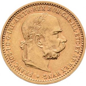 František Josef I., 1848 - 1916, 10 Koruna 1905, 3.376g, nep.hr., nep.rysky, pěkná