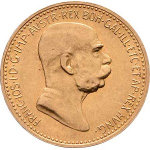 František Josef I., 1848 - 1916, 10 Koruna 1909 - Marschall, 3.383g, nep.hr.,