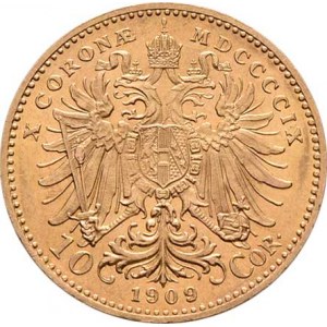 František Josef I., 1848 - 1916, 10 Koruna 1909 - Marschall, 3.383g, nep.hr.,