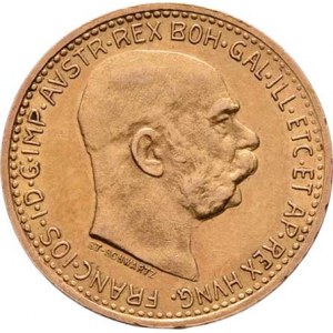 František Josef I., 1848 - 1916, 10 Koruna 1910 - Schwartz, 3.381g, dr.hr., nep.rysky,