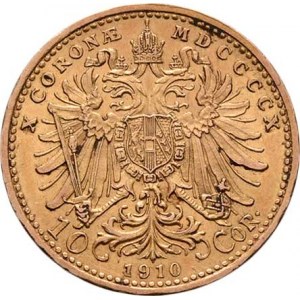 František Josef I., 1848 - 1916, 10 Koruna 1910 - Schwartz, 3.381g, dr.hr., nep.rysky,