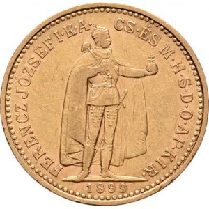 František Josef I., 1848 - 1916, 10 Koruna 1899 KB, 3.372g, nep.hr., nep.rysky, pěkná