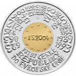 Česká republika, 1993 -, 2500 Koruna 2004 - vstup do EU, KM.76 (bimetal: 7.78g