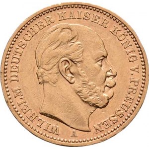 Německo - Prusko, Wilhelm I., 1861 - 1888, 20 Marka 1887 A, Berlín, KM.505 (Au900), 7.917g,
