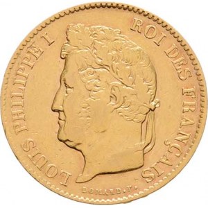 Francie, Ludvík Filip, 1830 - 1848, 40 Frank 1835 A, Paříž, KM.747.1, 12.831g, revers