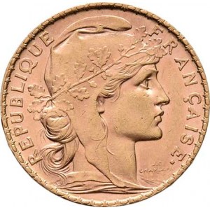 Francie - III. republika, 1871 - 1940, 20 Frank 1905, Paříž, KM.847 (Au900), 6.440g,