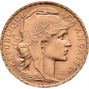 Francie - III. republika, 1871 - 1940, 20 Frank 1912, Paříž, KM.857 (Au900), 6.456g,