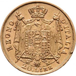 Itálie, Napoleon I., 1804 - 1814, 20 Lira 1812 M, Milano, Cr.11 (Au900, pouze 45.000