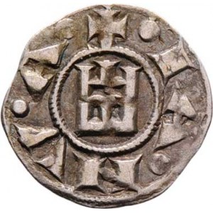 Itálie - Janovská republika, 1139 - 1239, Denár b.l. - s titulem císaře Konráda, FW.II.6514,
