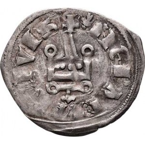 Křižáci v Epeiru, Philippe de Tarente, 1294 - 1313, AR Denier (Tournois), minc.Lepanto, styliz.hrad