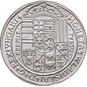 Uhry, Vladislav II., 1490 - 1516, Guldiner 1506 - značená novoražba AP (Andrej Peter