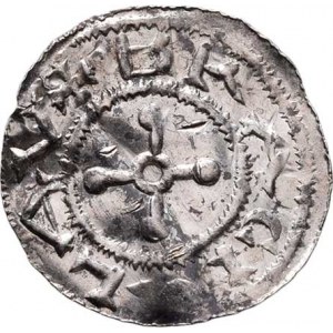 Břetislav, knížetem v Čechách 1037 - 1055, Denár, Ca.308, F.VII/20 (650), 0.852g, zvlněný,