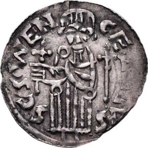 Břetislav, knížetem v Čechách 1037 - 1055, Denár, Ca.317, F.VIII/2 (719), 0.844g, nep.nedor.,