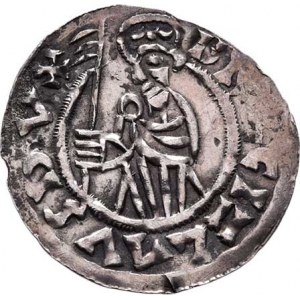 Břetislav, knížetem v Čechách 1037 - 1055, Denár, Ca.317, F.VIII/2 (719), 0.844g, nep.nedor.,