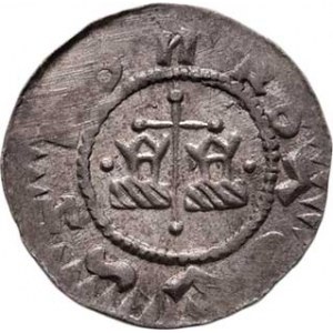 Konrád I., údělným knížetem na Brněnsku 1061 - 1092, Půldenár, Ca.367, F.IX/21 (1068), V-P.29, 0.36