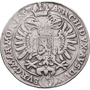 Ferdinand II., 1619 - 1637 (Mince dobrého zrna), Tolar 1637, Praha-Wolker, J.70, MKČ.750, 28.602g,