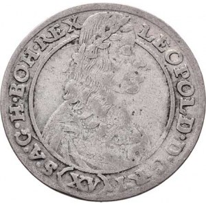 Leopold I., 1657 - 1705, XV Krejcar 1664 GH, Vratislav-Hübner, Höll.64.1.1b,