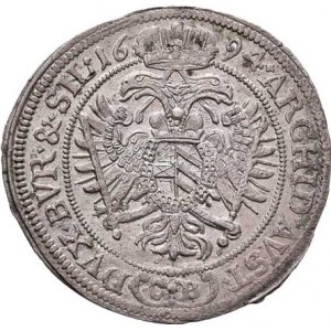Leopold I., 1657 - 1705, XV Krejcar 1694 CB, Břeh-Brettschneider, Höll.94.1.6,