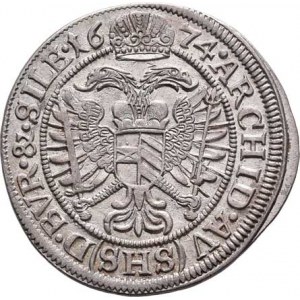 Leopold I., 1657 - 1705, VI Krejcar 1674 SHS, Vratislav-Hammerschmidt,