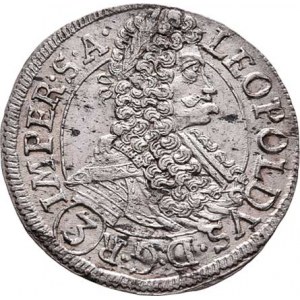 Leopold I., 1657 - 1705, 3 Krejcar 1696 GE, Praha-Egerer, MKČ.1425a, Nech.205,