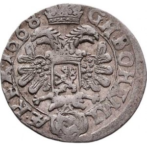 Leopold I., 1657 - 1705, 3 Krejcar 1668, K.Hora-Hackl, Nech.285, MKČ.1452,