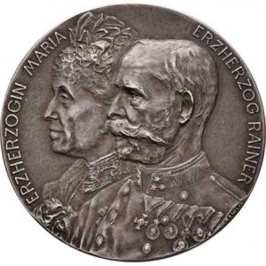 Arcivévoda Rainer a arcivévodkyně Marie Karolina, Pavlik - AR medailka na zlatou svatbu 21.2.1902 -