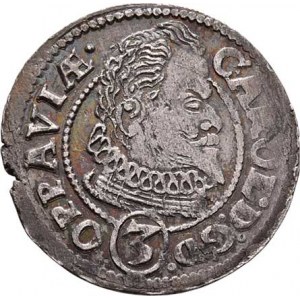 Opava, Karel Liechtenstein, 1614 - 1627, 3 Krejcar (1)614 BH, Haase, Sa.11 (obr.7), Kop.6363,