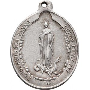 Církevní medaile - české svátostky zemských patronů, Svatá Ludmila se svatým Václavem, český nápis
