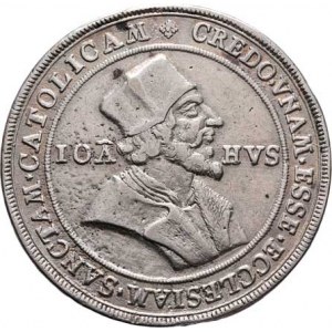 Církevní medaile - Mistr Jan Hus, Nesign. - Husův tolar - litý b.l. (cca 18.století) -