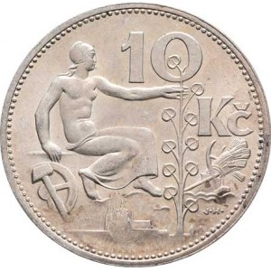 Československo 1918 - 1938, 10 Koruna 1932, KM.15 (Ag700), 10.037g, nep.hr.,