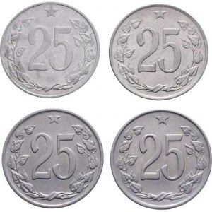 Československo 1953 - 1960, 25 Haléř 1953, 1962, 1963, 1964, KM.39,54 (hliník),