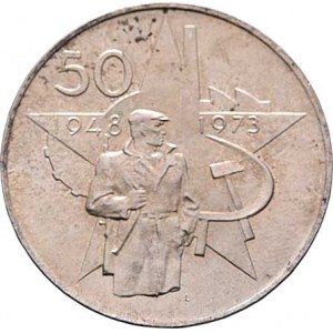 Československo 1961 - 1990, 50 Koruna 1973 - 25 let Února, KM.78 (Ag700, 55.000