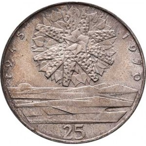 Československo 1961 - 1990, 25 Koruna 1970 - 25 let osvobození, KM.69 (Ag500,