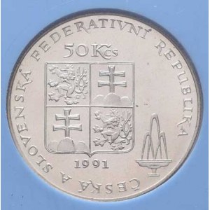 Československo 1990 - 1993, 50 Koruna 1991 - čs.lázně - Karlovy Vary, KM.157