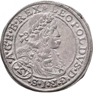 Leopold I., 1657 - 1705, XV Krejcar 1664 CA, Vídeň-Cetto, Höll.64.2.14,