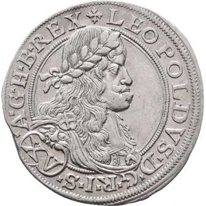 Leopold I., 1657 - 1705, XV Krejcar 1664 CA, Vídeň-Cetto, Höll.64.3.3,