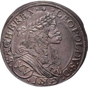 Leopold I., 1657 - 1705, XV Krejcar 1674, Vídeň-Faber, Höll.74.1.3, M-A.173,