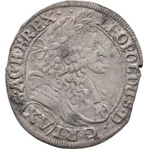 Leopold I., 1657 - 1705, XV Krejcar 1685 VB-W/*, Mainz-Wildering, Höll.85.1.3,