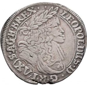Leopold I., 1657 - 1705, XV Krejcar 1685 VB-W/*, Mainz-Wildering, Höll.85.1.4,