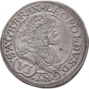 Leopold I., 1657 - 1705, VI Krejcar 1677, Vídeň-Faber, Nech.1935, M-A.176,